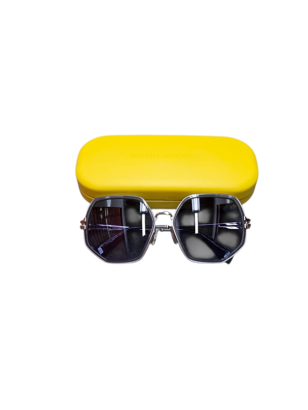 Marc Jacobs MJ1089S Geometric Sunglasses in Black with Yellow Case